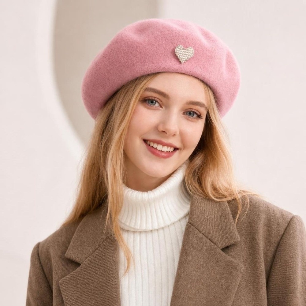 Beret French Wool - قبعة بيريه شتوية دافئة من الصوف