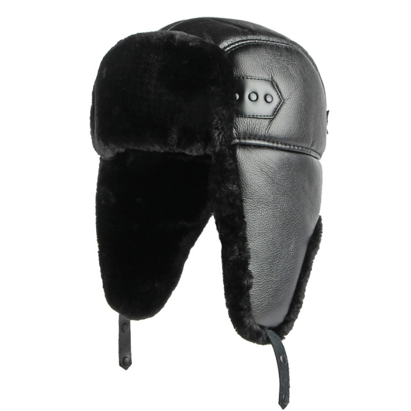 Winter Trapper Hat - HT4002 جديد بو الجلود الروسية قبعة