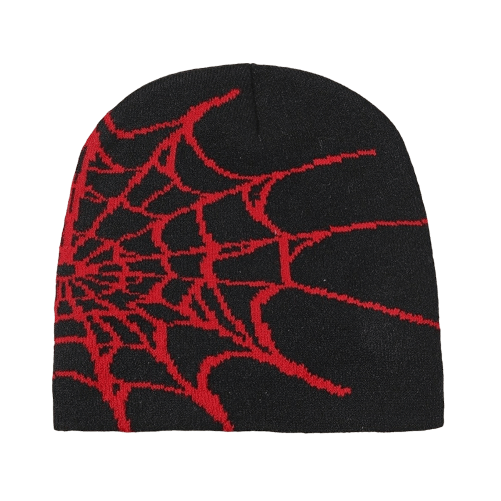Beanie Cuffed Knit - قبعات بيني ناعمة بنمط شبكة العنكبوت