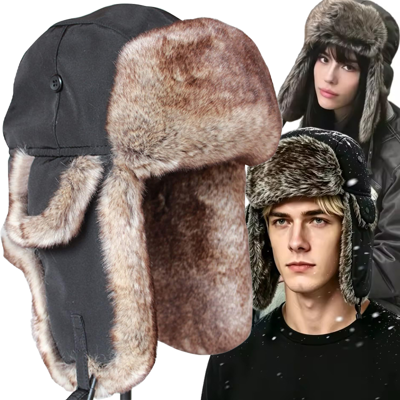 Winter Trapper Hat - قبعات رجالية دافئة للشتاء بتصميم الطيارين
