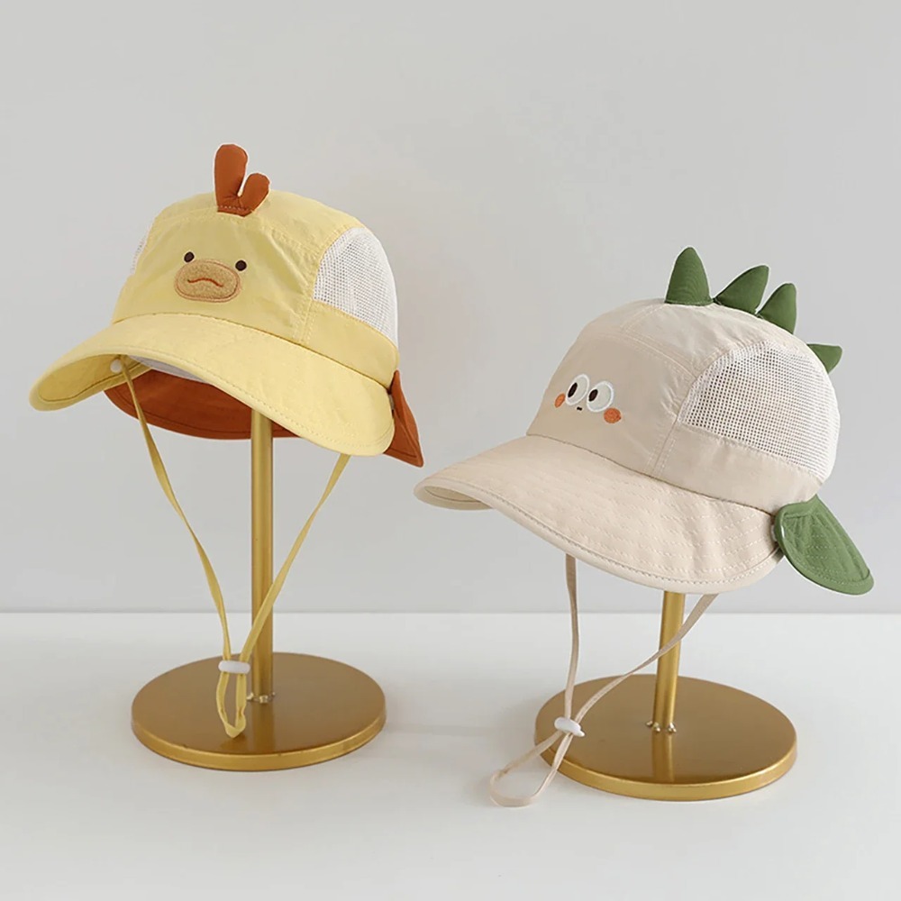 Bucket Hat Cotton - قبعة شاطئية لطيفة للأطفال بتصميم كرتوني