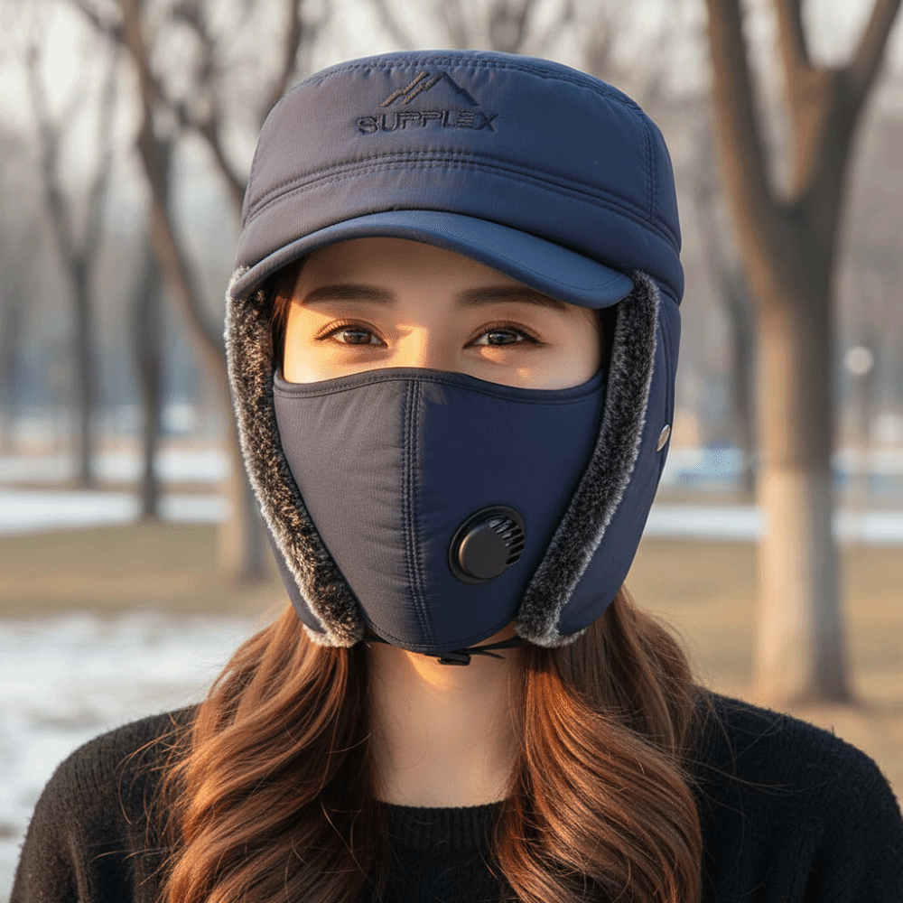 Trapper Hat Ear Flap - قبعة شتوية سميكة مع بطانة صوف