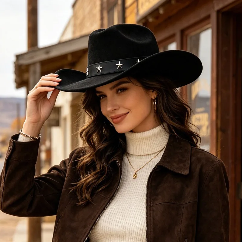 قبعة كاوبوي نسائية واسعة الحوا - مراجعة Fedora Hat Wool وسعره
